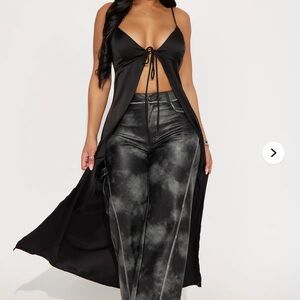 Fashion Nova Under Cover Long Mesh Flyaway Top